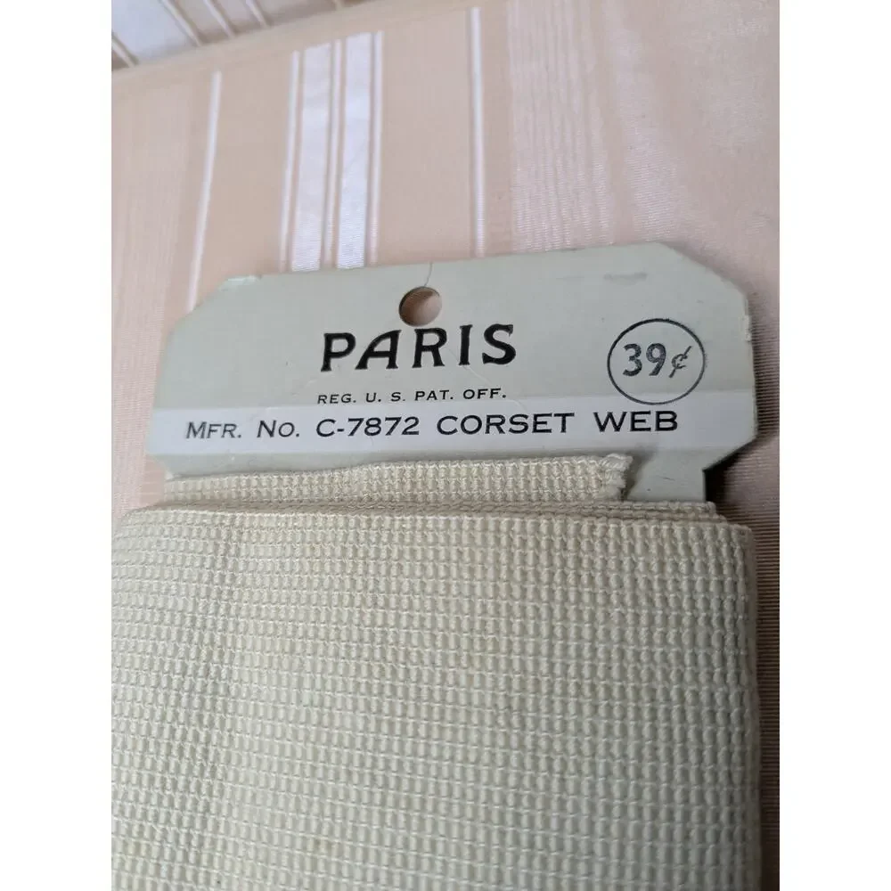 Antique 1910s Paris Corset Web Peace Dale Braiding Co. Shannock R.I. 24